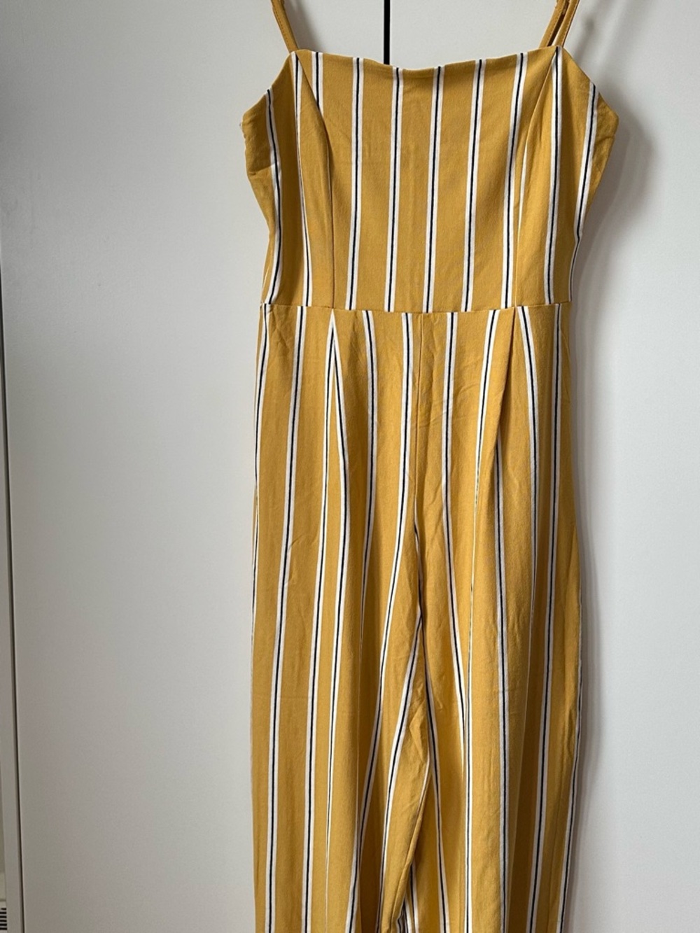 Mustard Yellow Striped Jumpsuit
